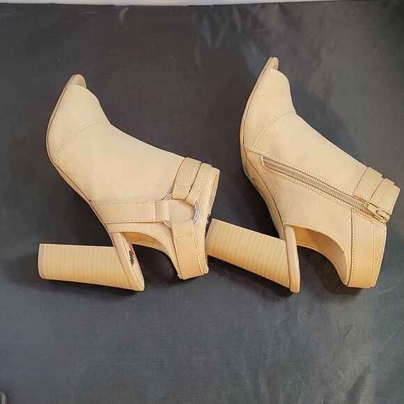 BRAND NEW PENNY LOVES KENNY WOMENS ANKLE STRAP ZIP CLOSURE OPEN TOE BOOTIE - Picture 7 of 13